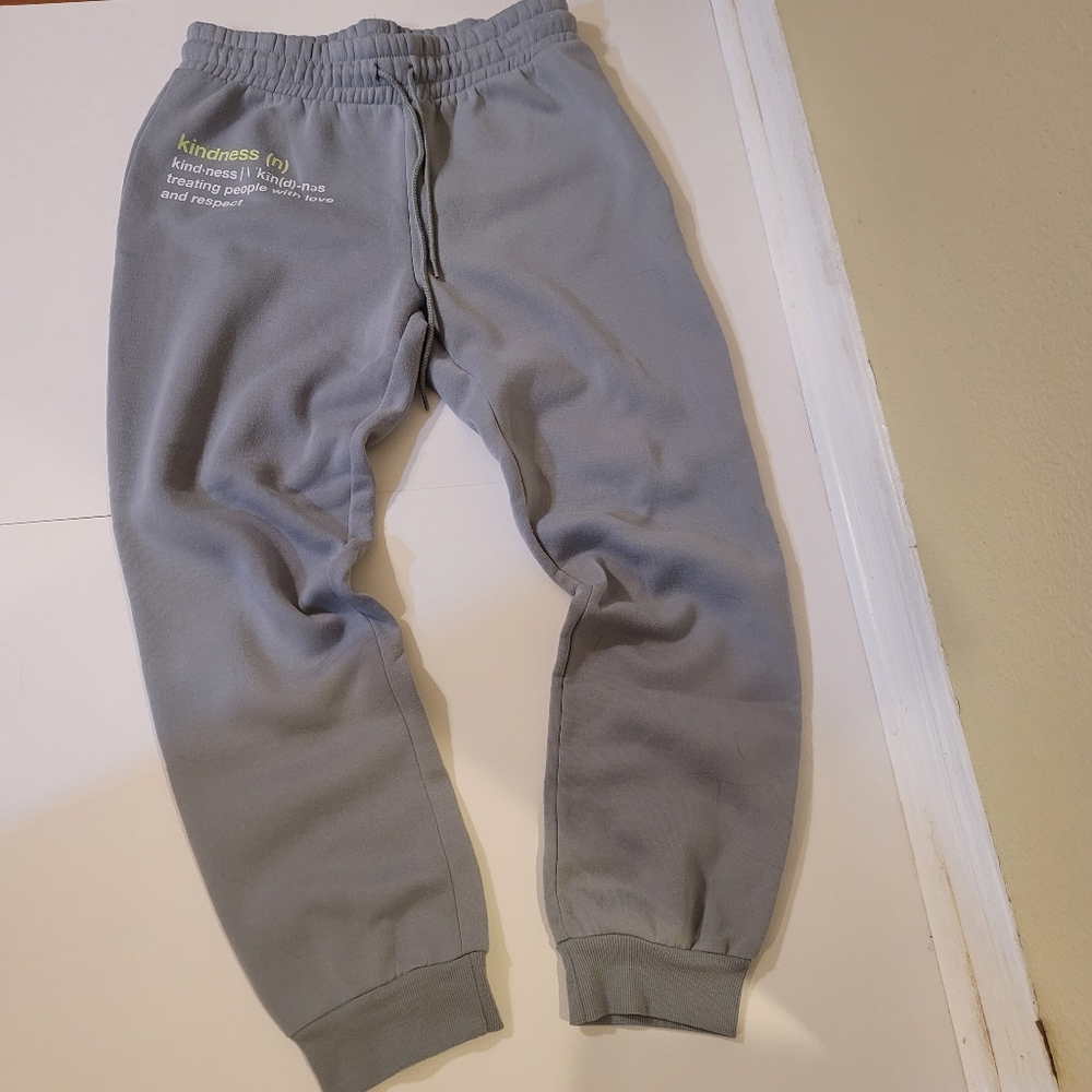 Common Stitch Joggers Kindness Printed Gray Sweatpants Cabincore XL
